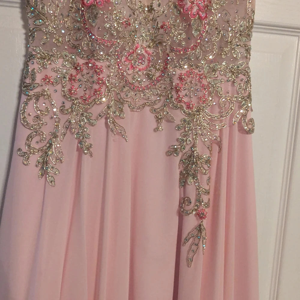 Jovani Elegant Pink Chiffon Dress - Picture 8 of 16